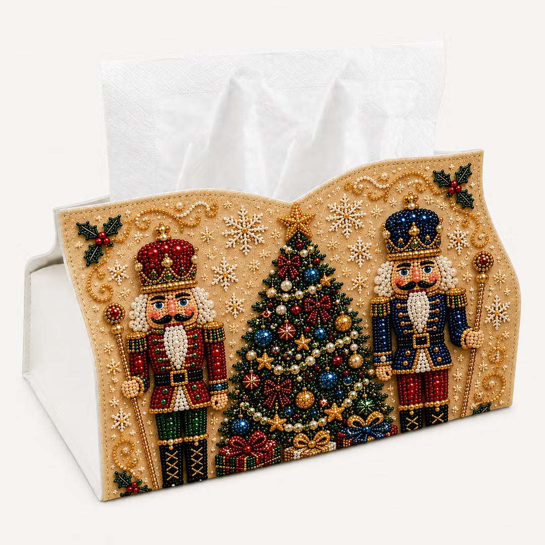 DIY Nutcracker Pearl Art Diamond Painting Tissue Box