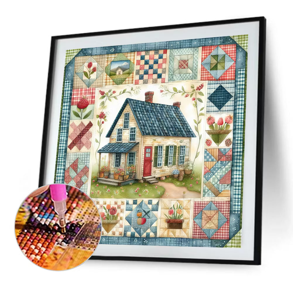 Houses-Full Round Diamond Painting 40*40CM