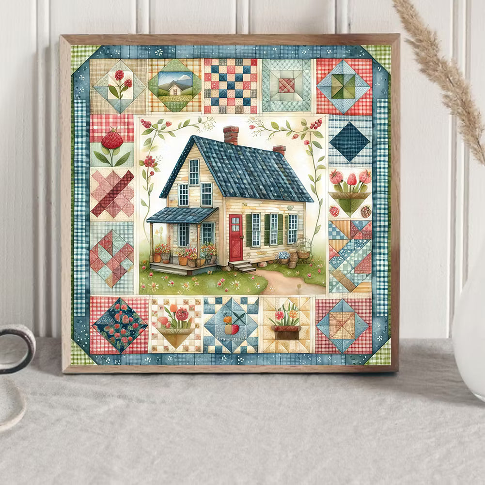 Houses-Full Round Diamond Painting 40*40CM