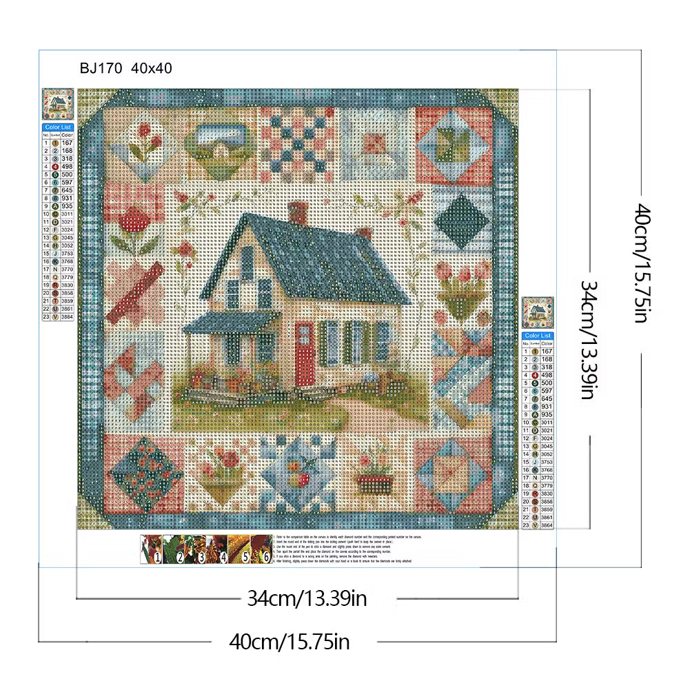 Houses-Full Round Diamond Painting 40*40CM