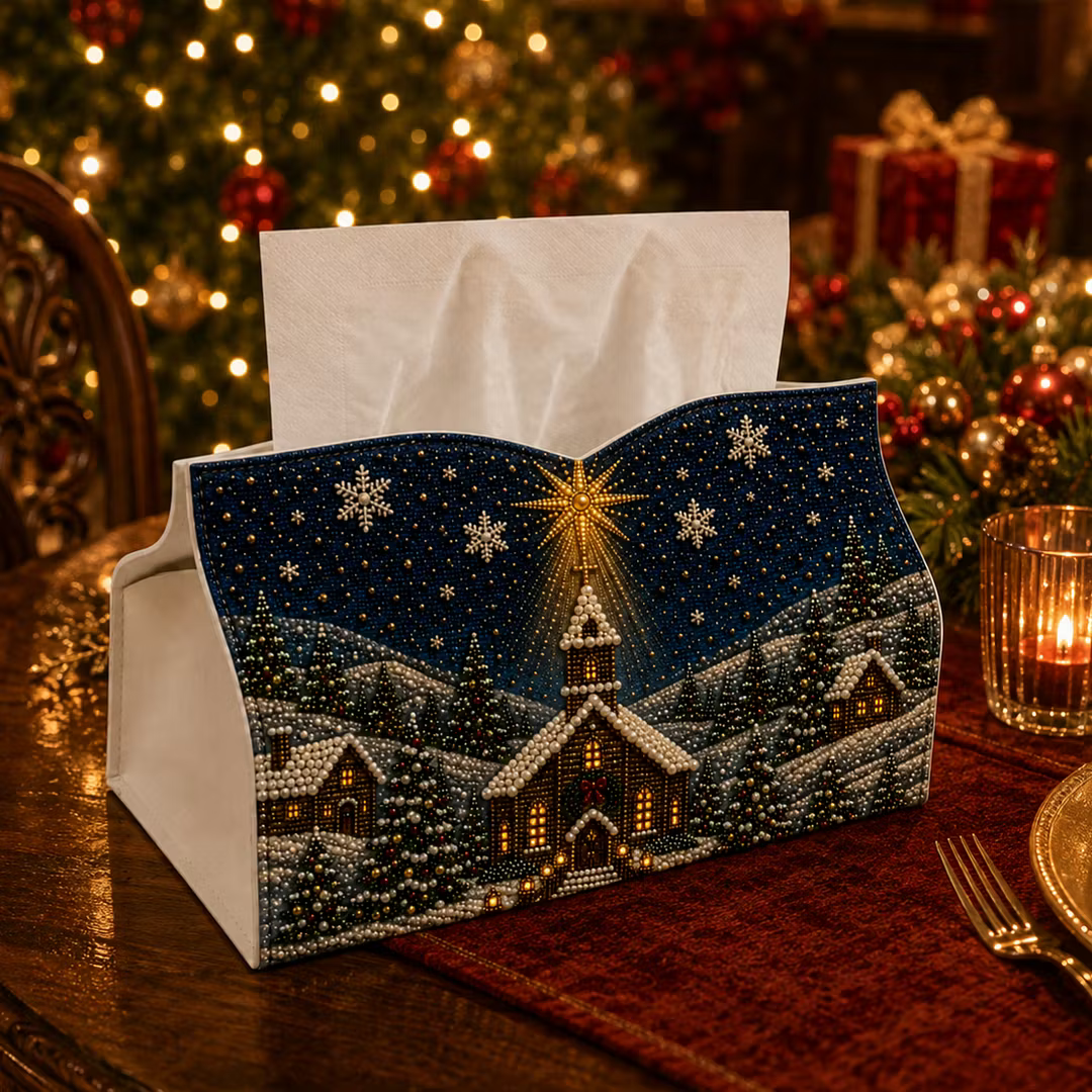 DIY Star Village Pearl Art Diamond Painting Tissue Box