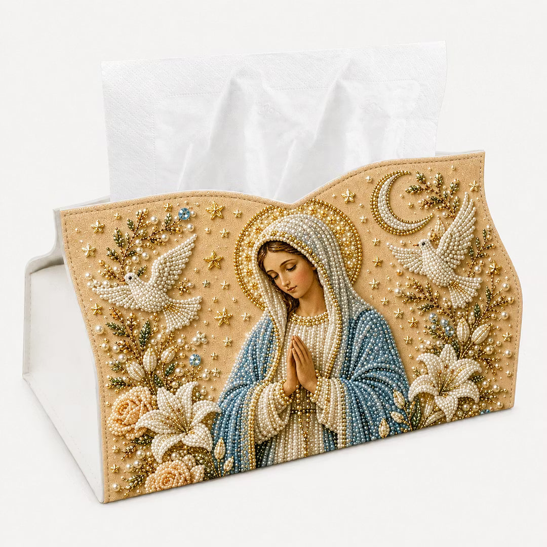 DIY Mary Pearl Art Diamond Painting Tissue Box