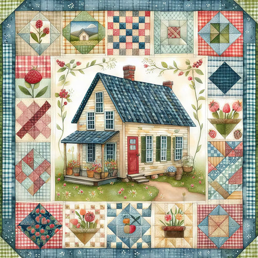 Houses-Full Round Diamond Painting 40*40CM