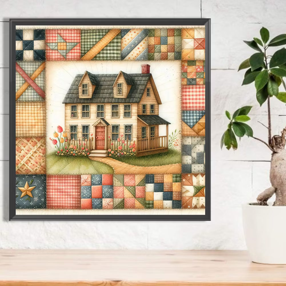 Houses-Full Round Diamond Painting 40*40CM