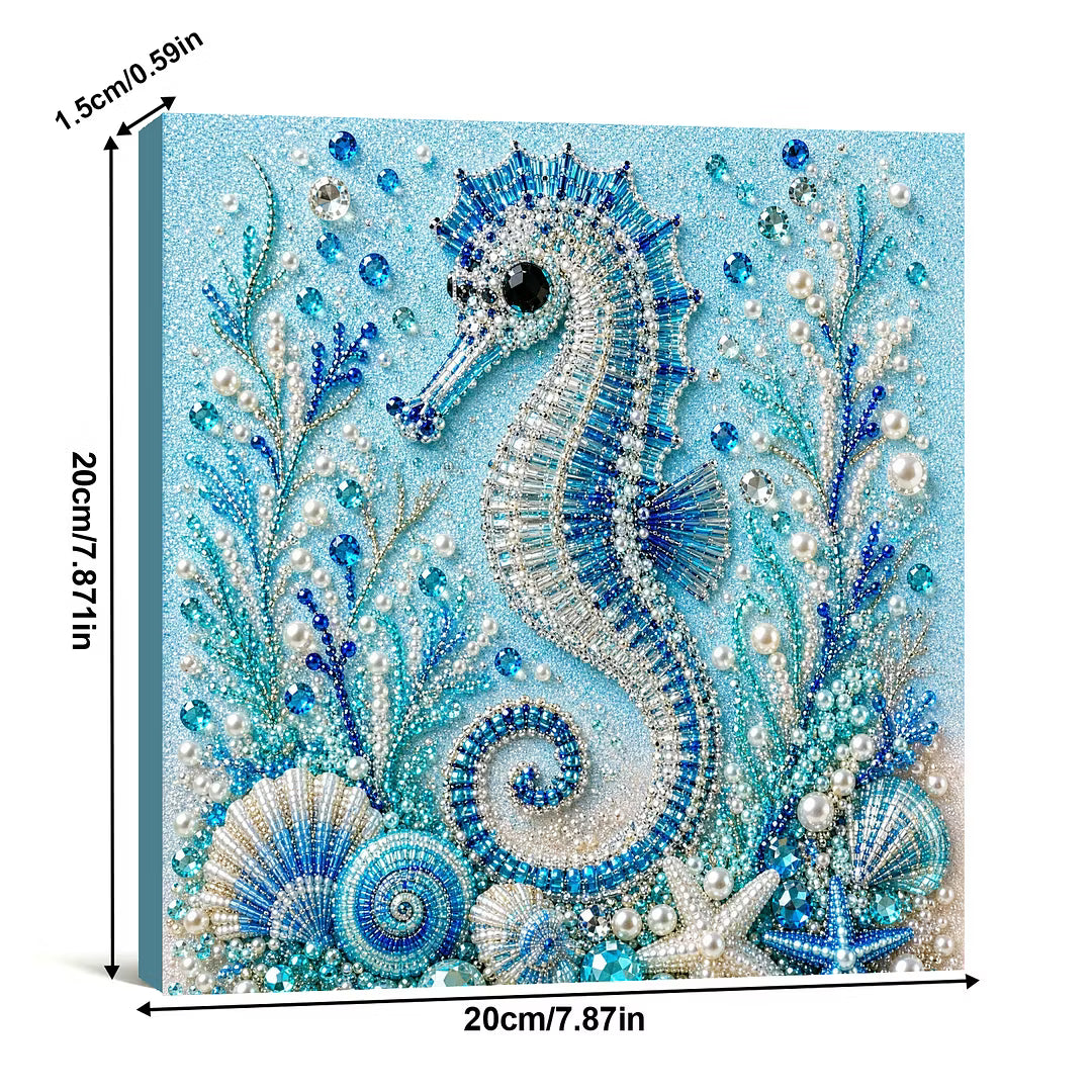 Framed Haima - Pearls Painting Kit DIY Diamond Painting Pearl Dot Crafts 20x20CM