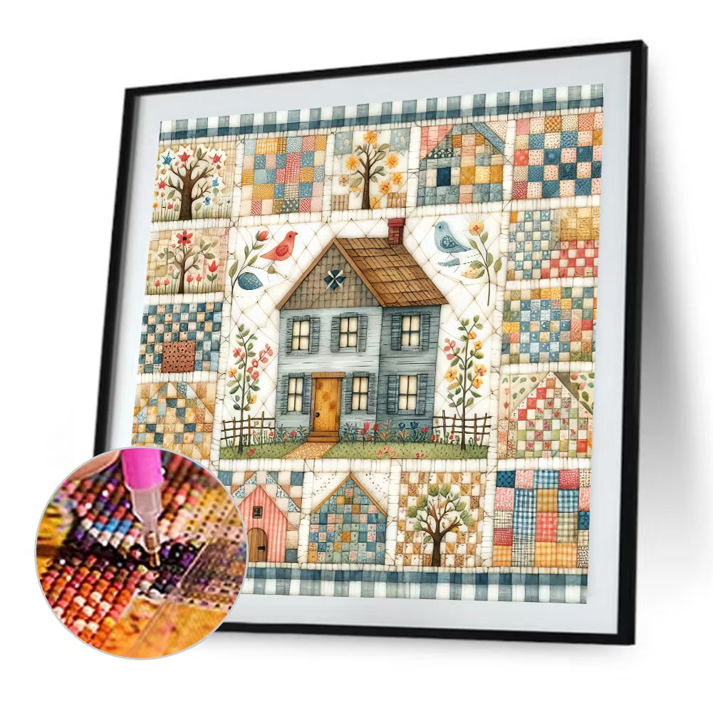 Houses-Full Round Diamond Painting 40*40CM