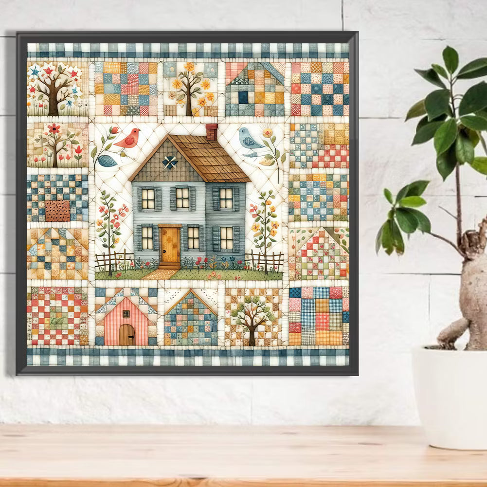 Houses-Full Round Diamond Painting 40*40CM