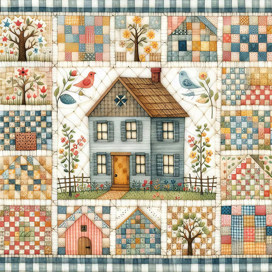 Houses-Full Round Diamond Painting 40*40CM