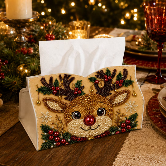 DIY Deer Pearl Art Diamond Painting Tissue Box