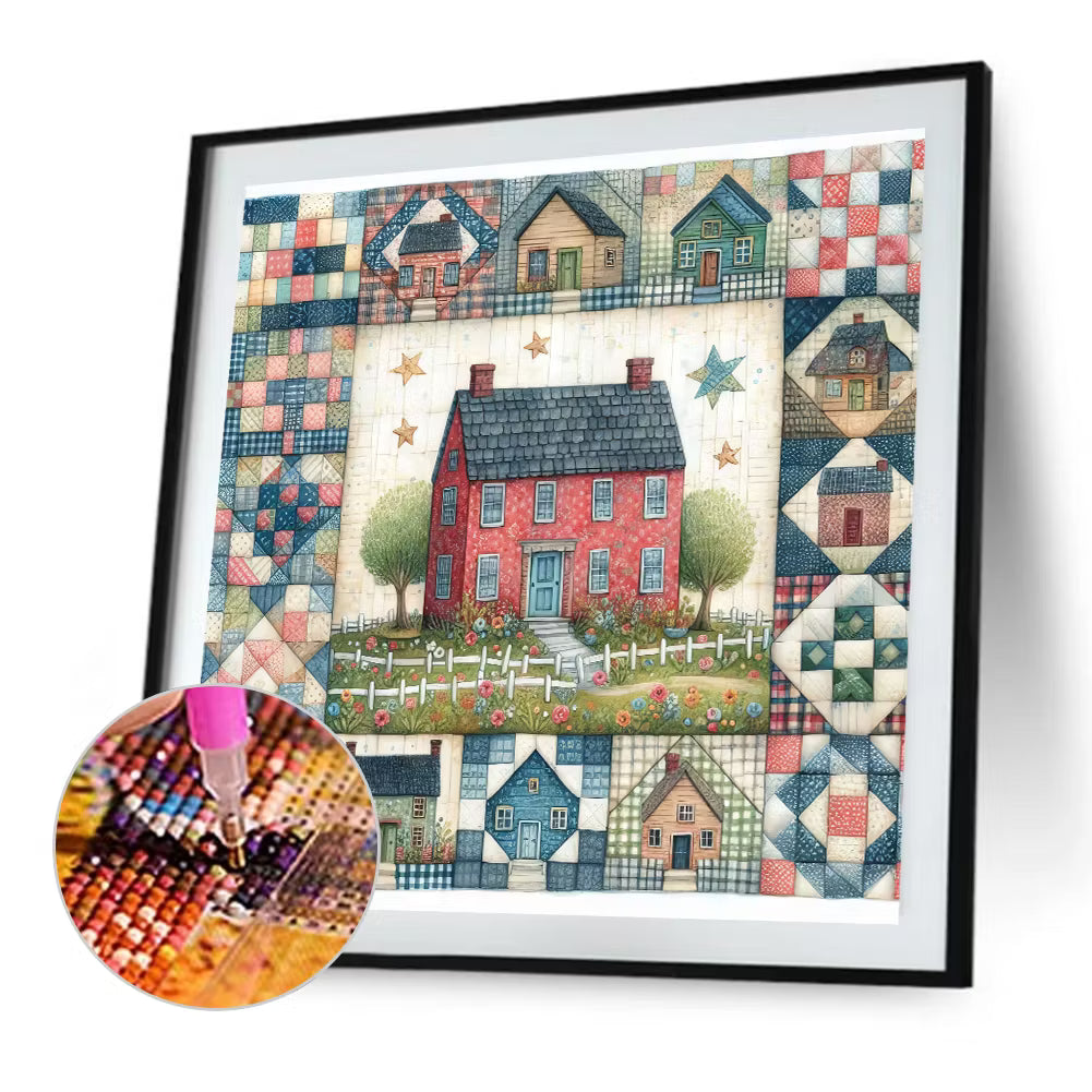 Houses-Full Round Diamond Painting 40*40CM