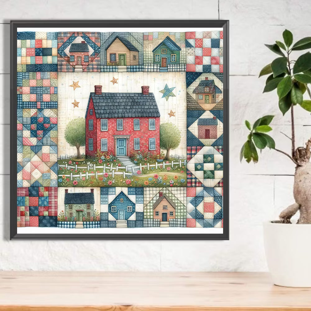 Houses-Full Round Diamond Painting 40*40CM