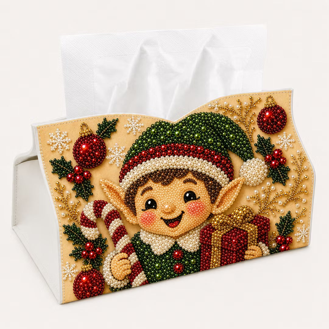DIY Elf Pearl Art Diamond Painting Tissue Box