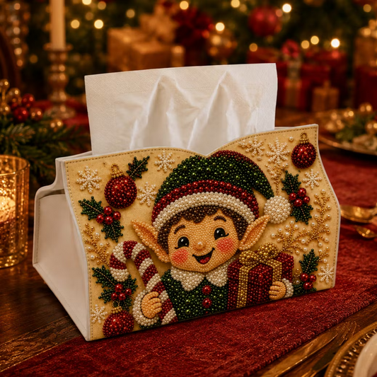 DIY Elf Pearl Art Diamond Painting Tissue Box