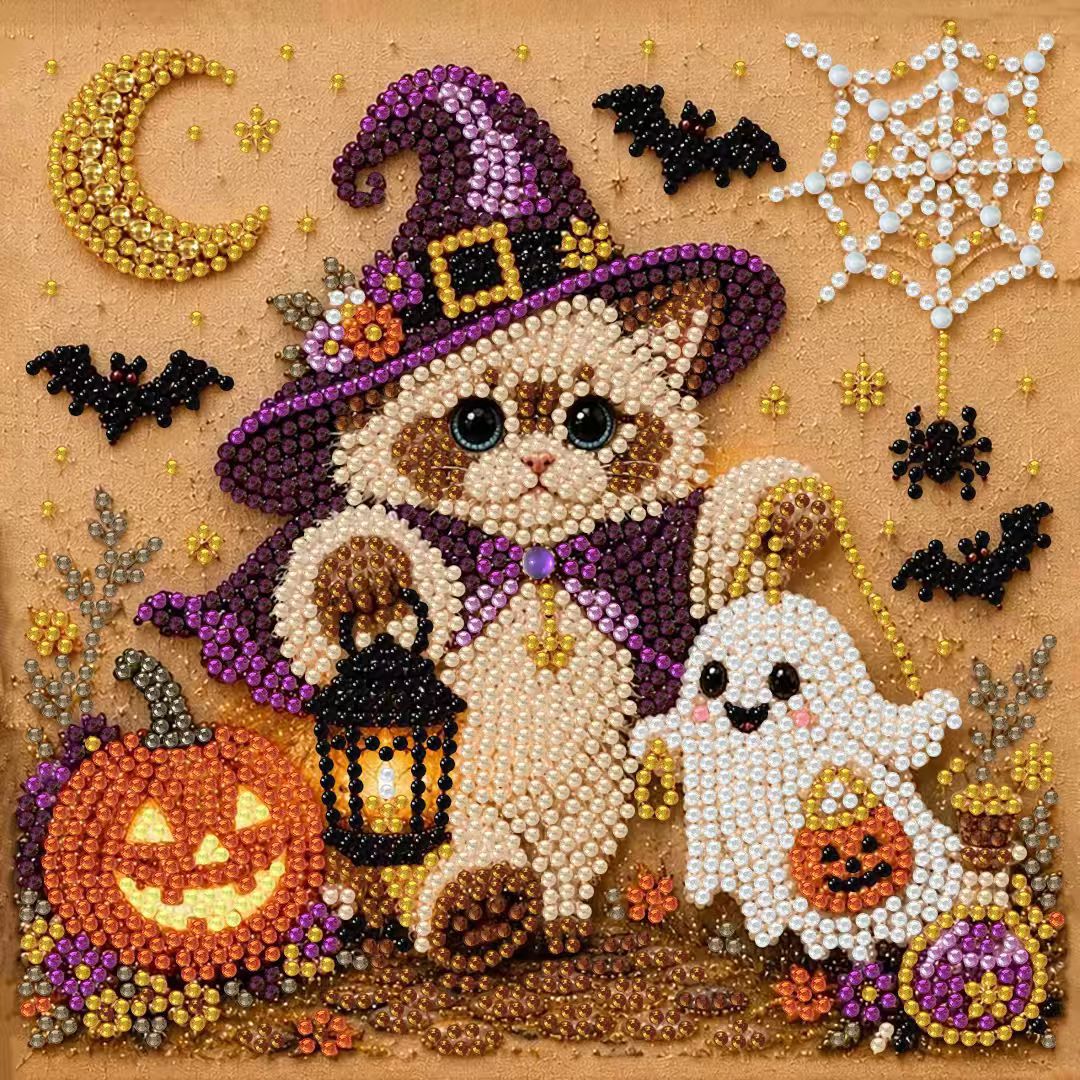 DIY Christmas Pearl Diamond Painting Embroidery Hoop Craft Kit
