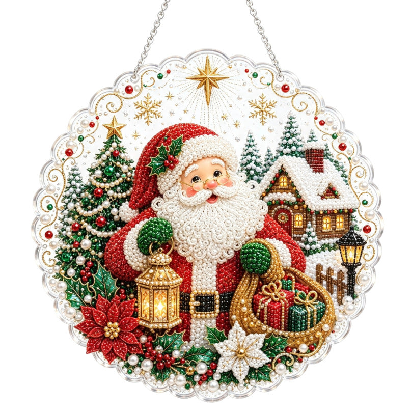 DIY Christmas Diamond Painting Acrylic Ornament Craft Kit