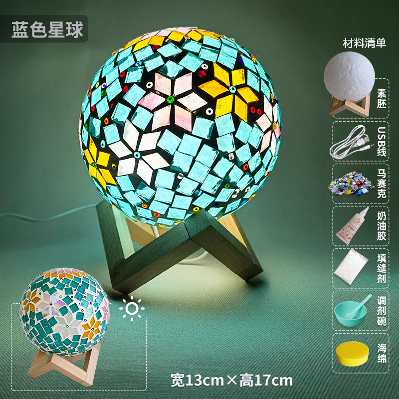 DIY Mosaic Table Lamp Craft Material Kit