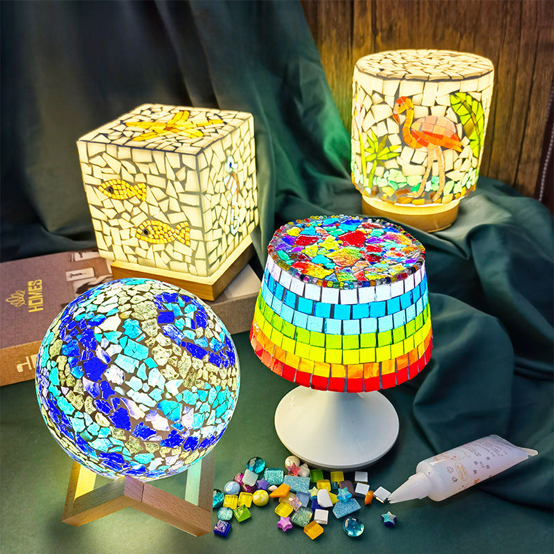 DIY Mosaic Table Lamp Craft Material Kit