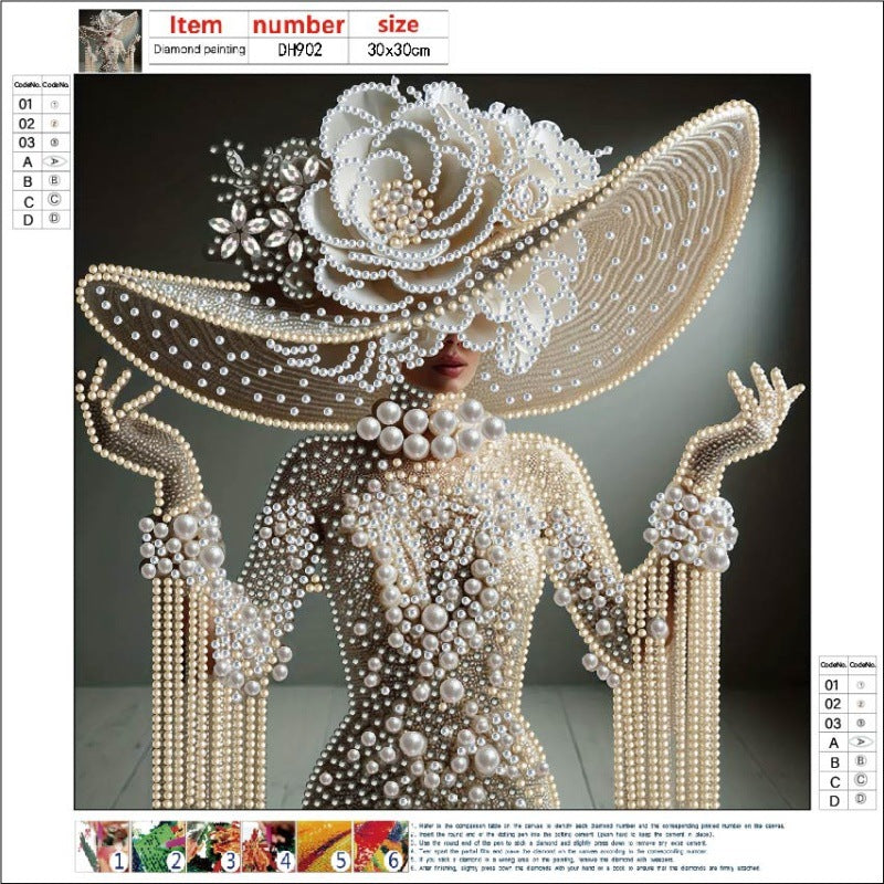 DIY 5D Diamond Painting Acrylic Pendant Craft Kit