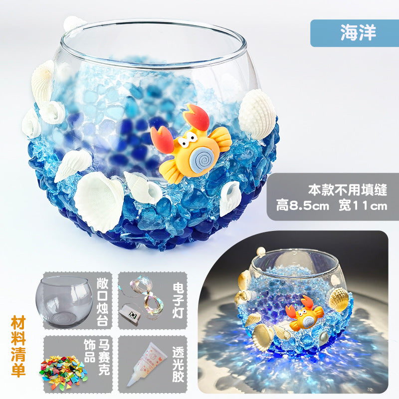 DIY Mosaic Table Lamp Craft Material Kit