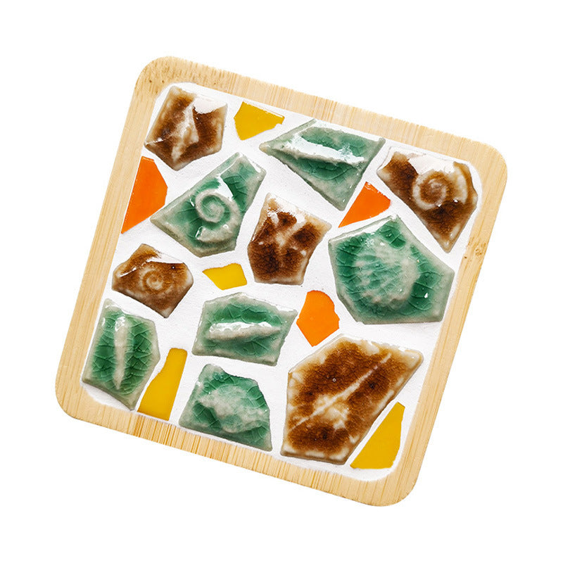 DIY Blue and White Porcelain Mosaic Coaster Craft Material Kit