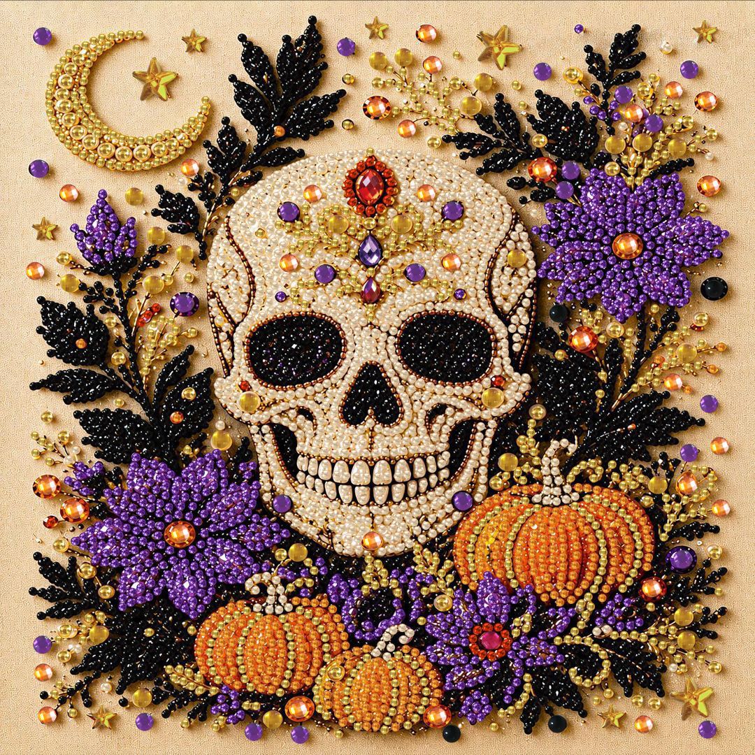 DIY Christmas Pearl Diamond Painting Embroidery Hoop Craft Kit