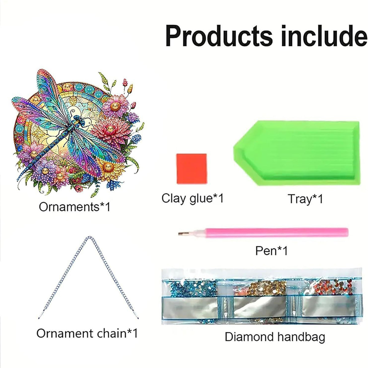 DIY Diamond Painting Acrylic Pendant Craft Kit
