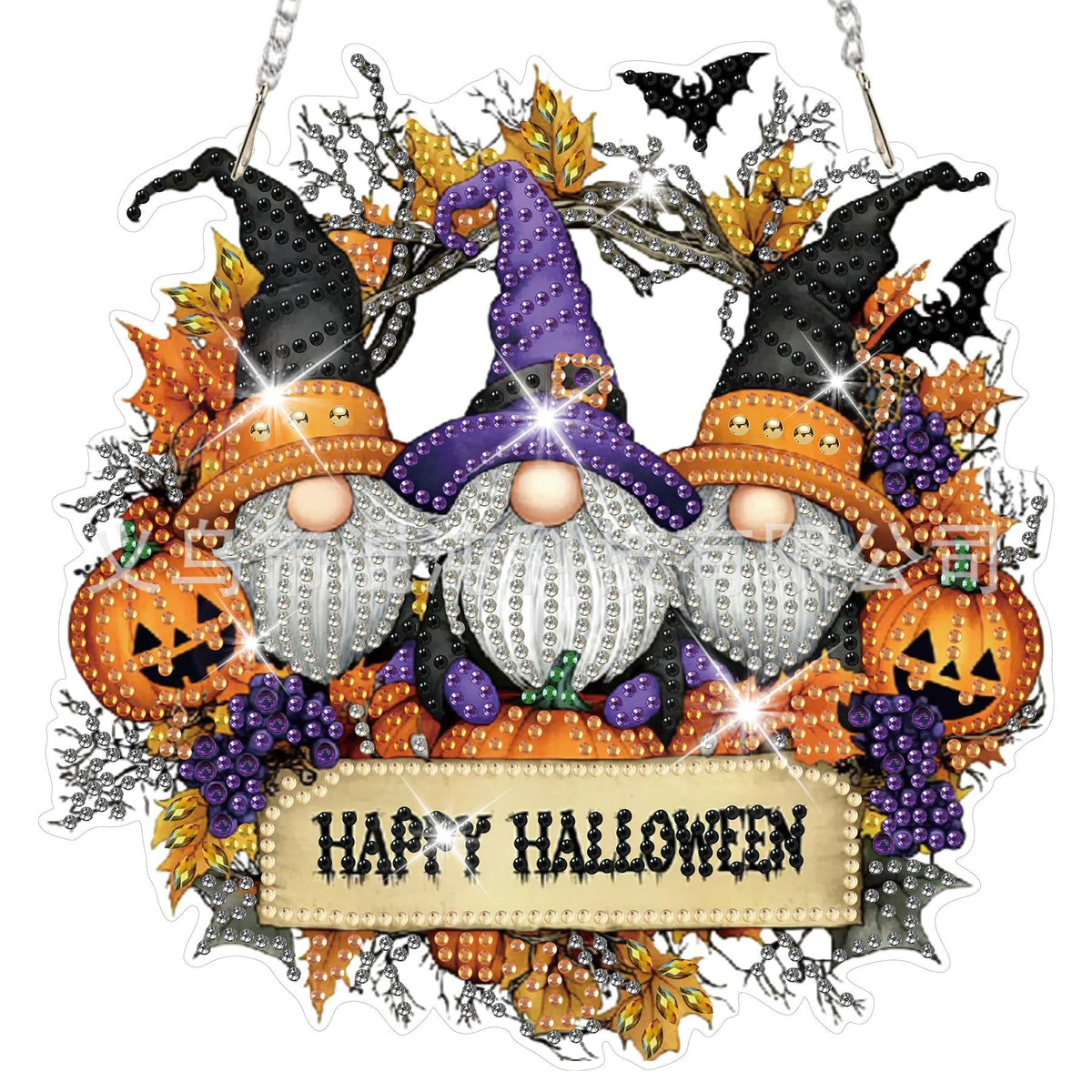 DIY Halloween Diamond Painting Acrylic Pendant Kit