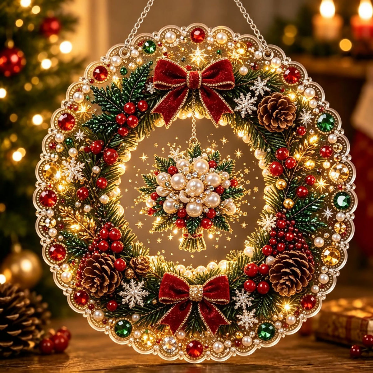 DIY Christmas Diamond Painting Acrylic Ornament Craft Kit