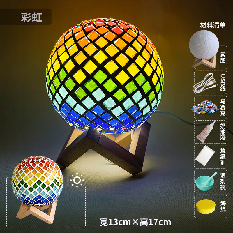 DIY Mosaic Table Lamp Craft Material Kit