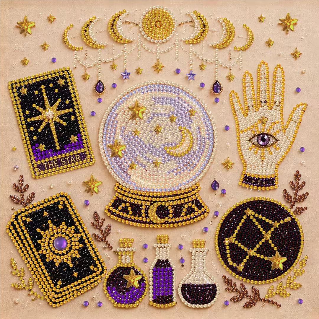 DIY Christmas Pearl Diamond Painting Embroidery Hoop Craft Kit