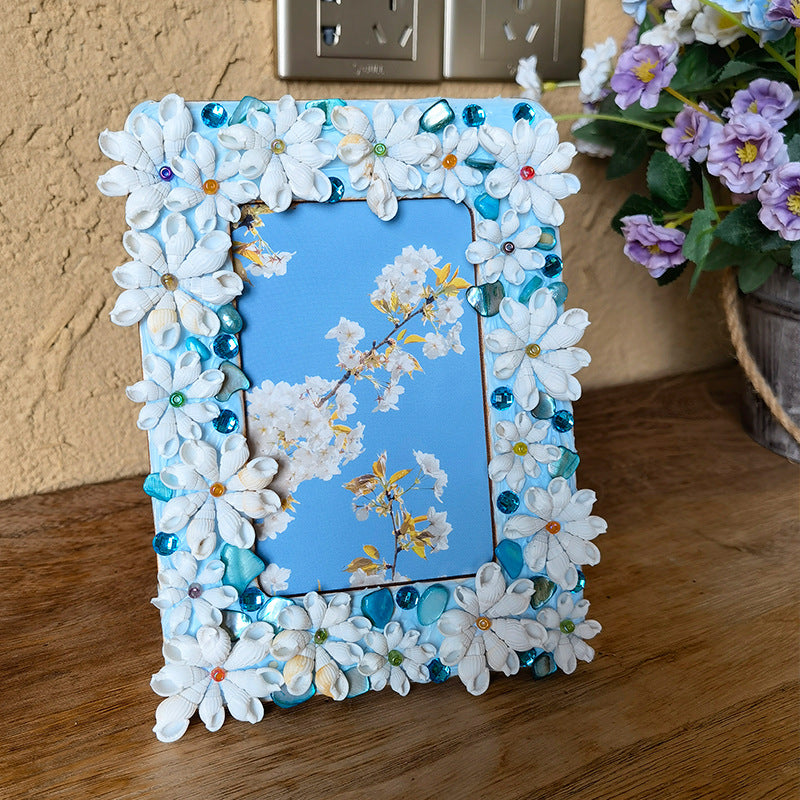 DIY Mosaic Cream Photo Frame Craft Material Kit