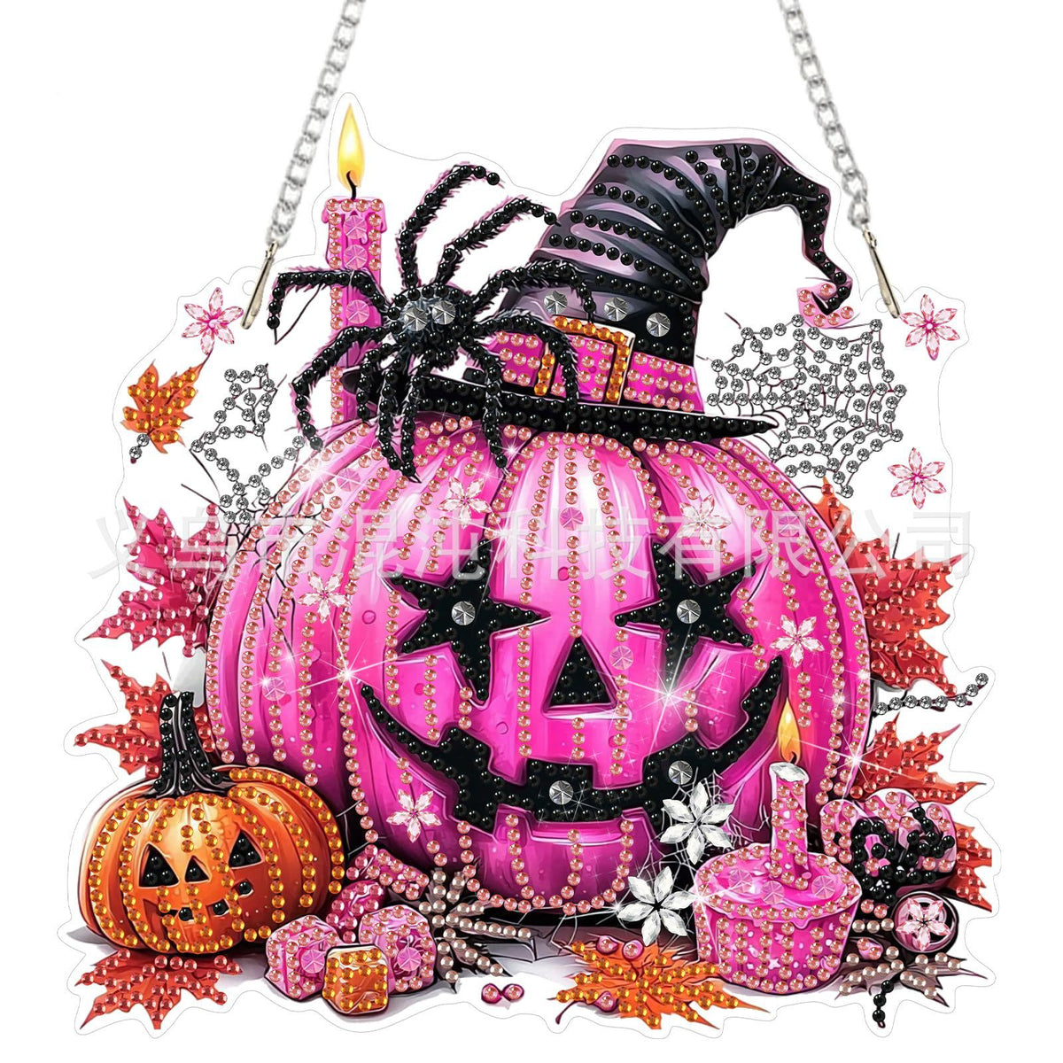DIY Halloween Diamond Painting Acrylic Pendant Kit