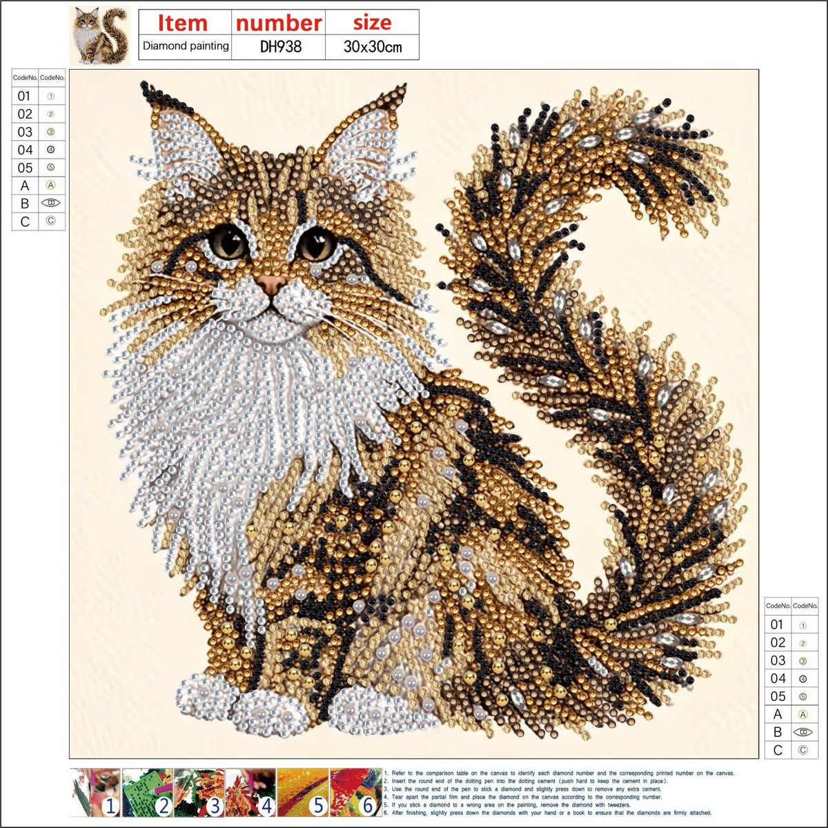 DIY 5D Diamond Painting Acrylic Pendant Craft Kit