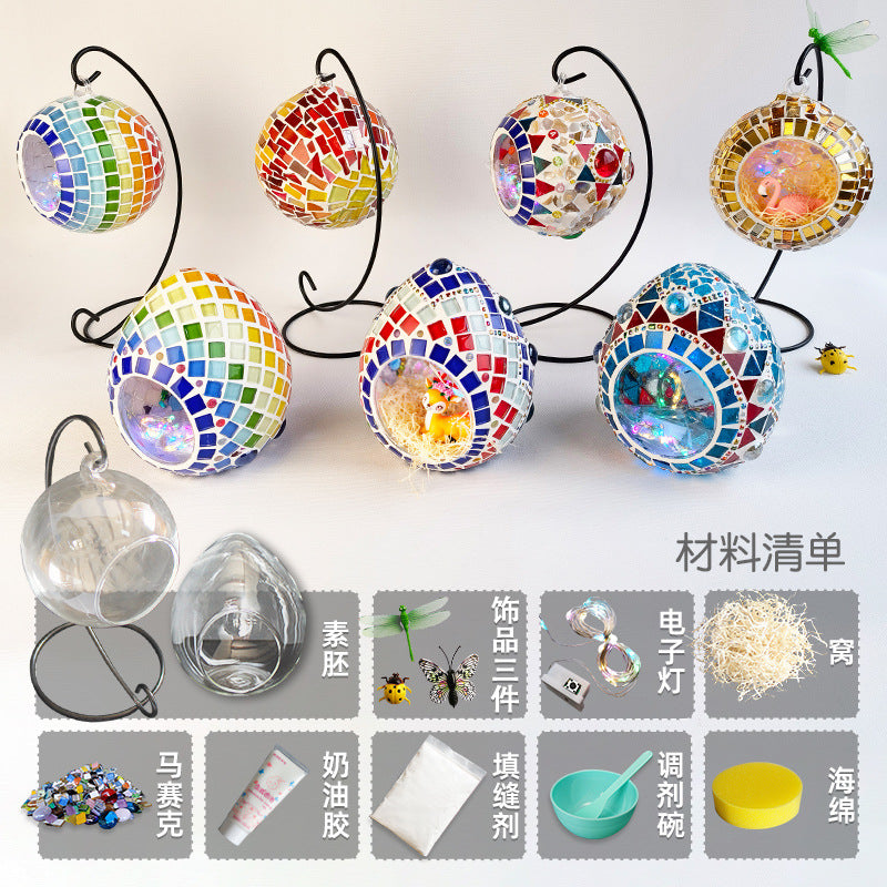 DIY Mosaic Table Lamp Craft Material Kit