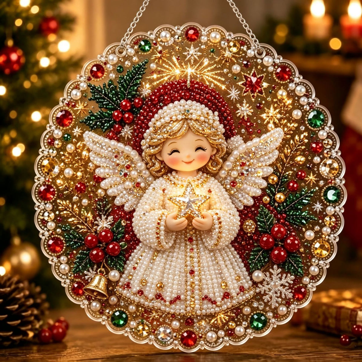 DIY Christmas Diamond Painting Acrylic Ornament Craft Kit