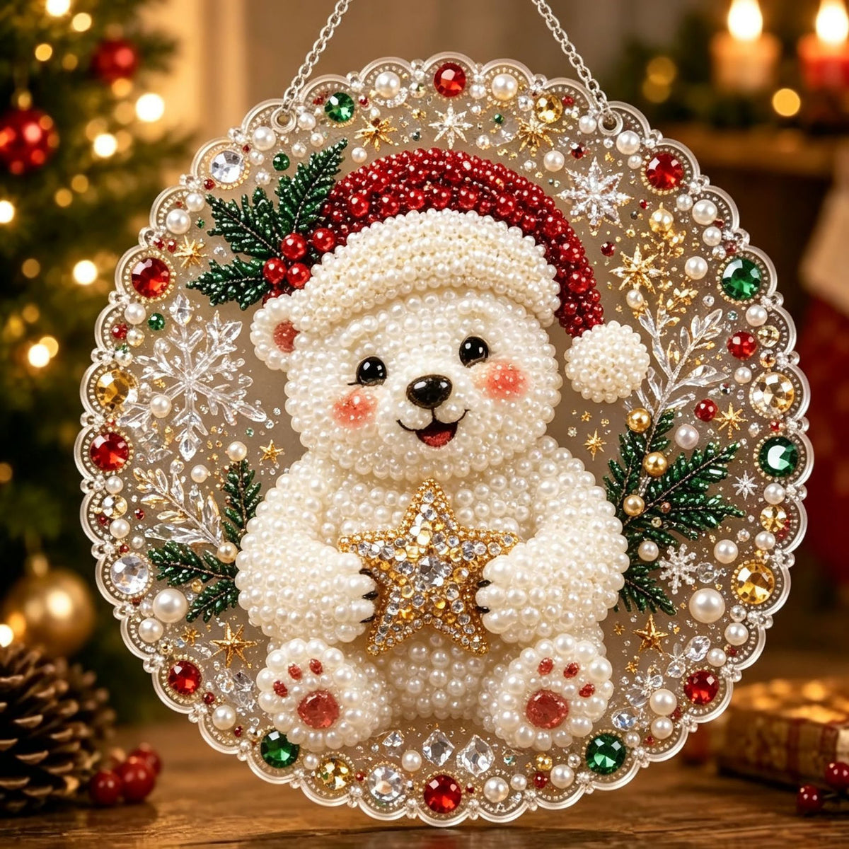 DIY Christmas Diamond Painting Acrylic Ornament Craft Kit