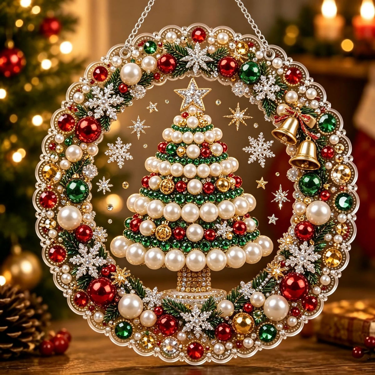 DIY Christmas Diamond Painting Acrylic Ornament Craft Kit