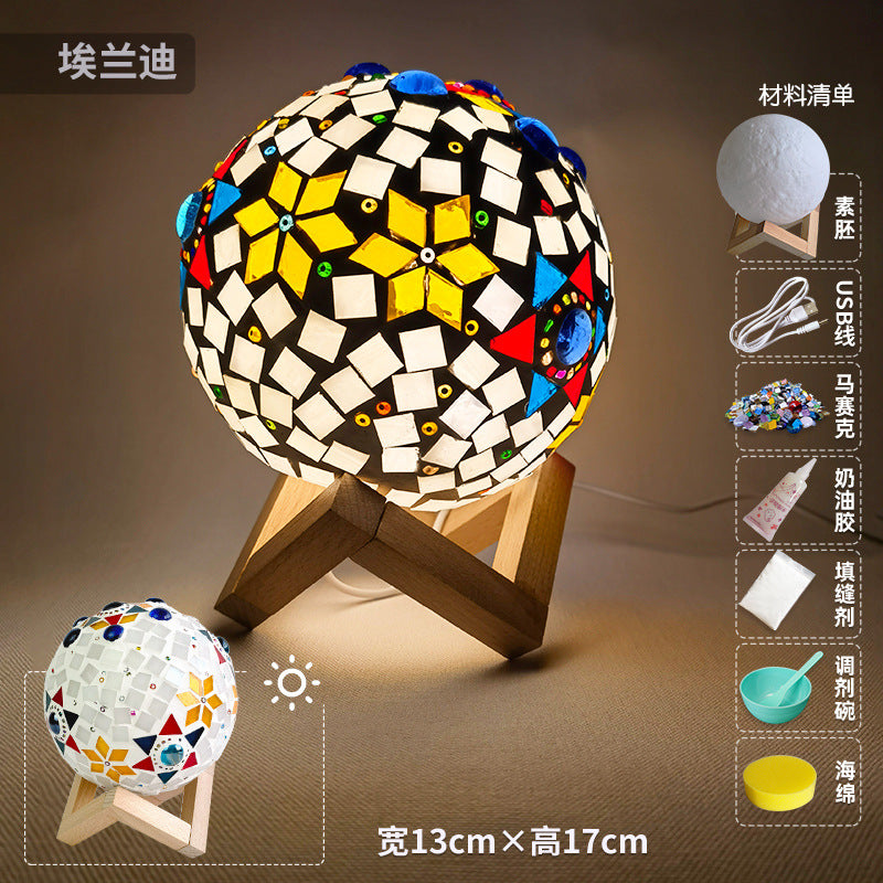 DIY Mosaic Table Lamp Craft Material Kit