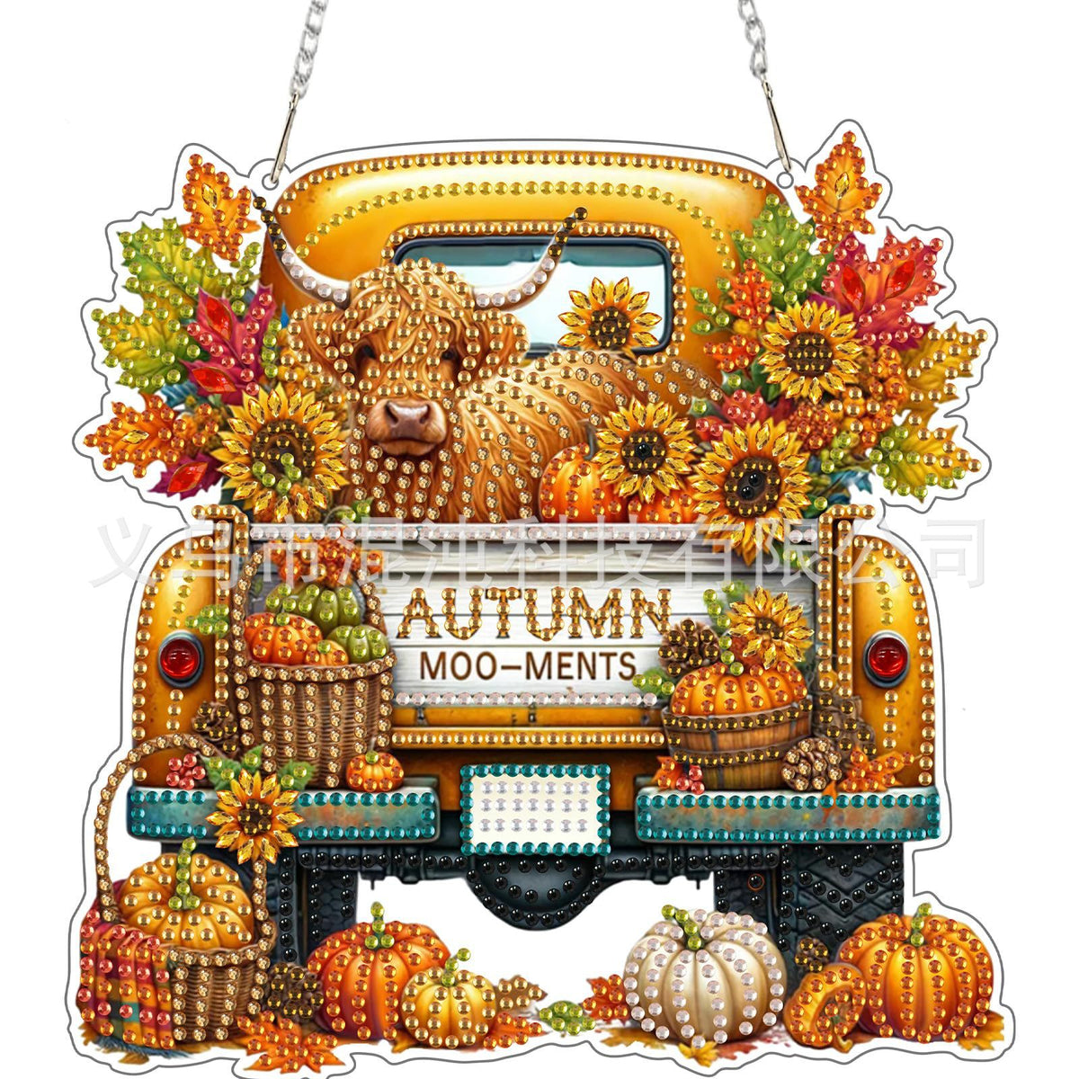 DIY Halloween Diamond Painting Acrylic Pendant Kit