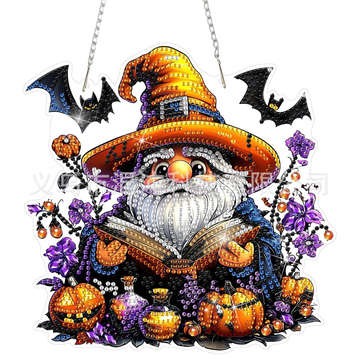 DIY Halloween Diamond Painting Acrylic Pendant Kit
