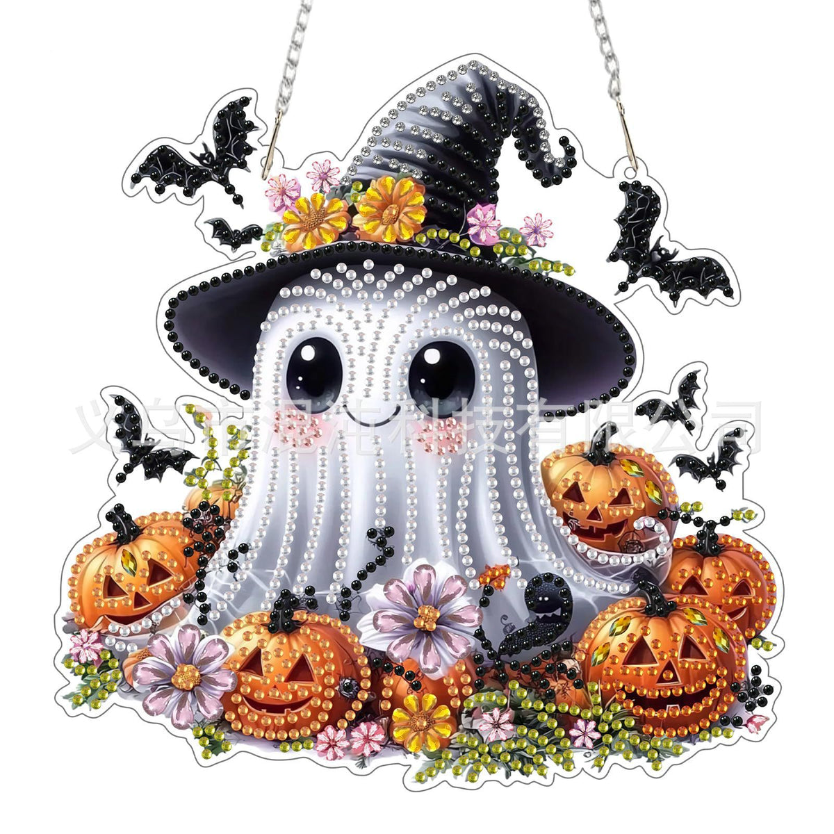 DIY Halloween Diamond Painting Acrylic Pendant Kit