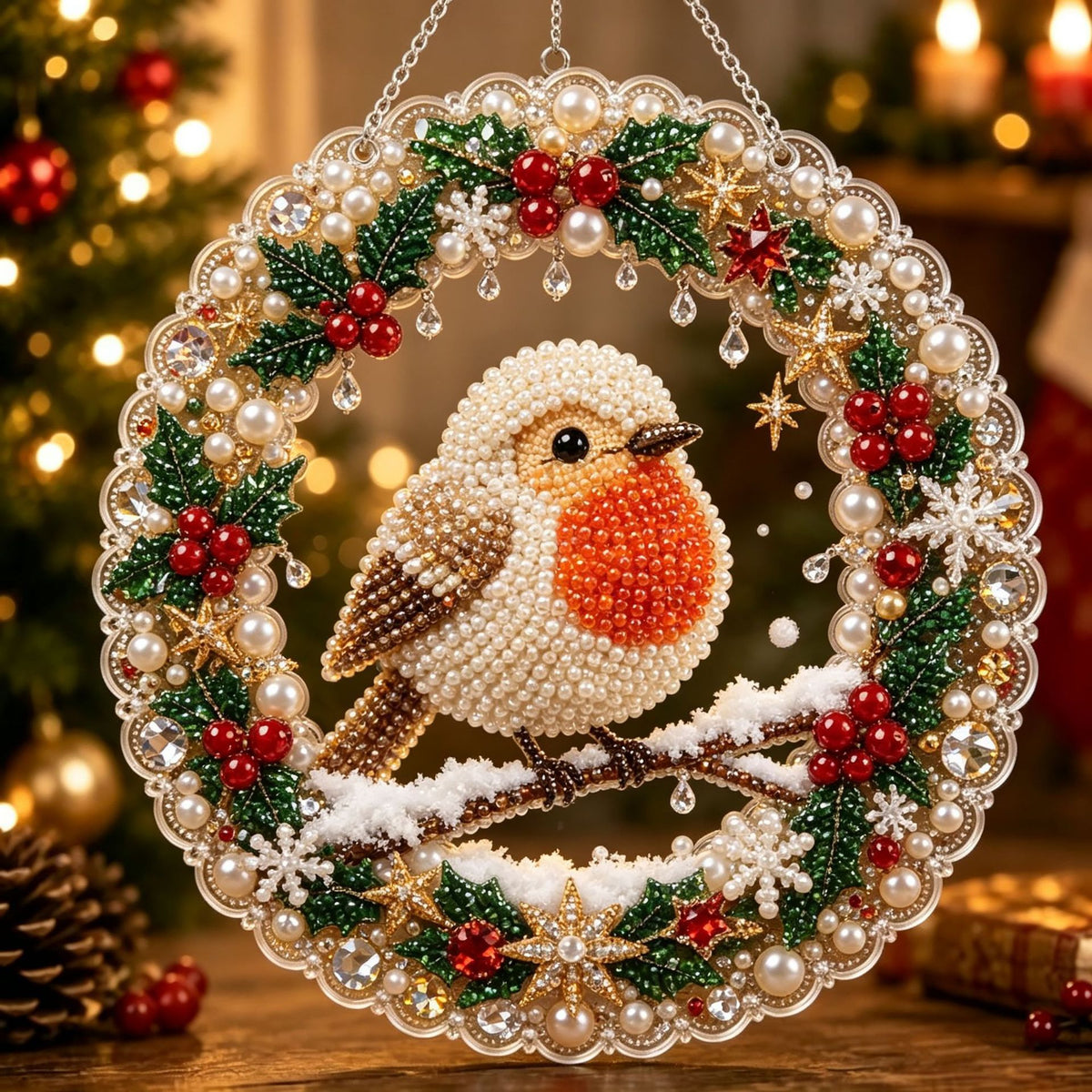 DIY Christmas Diamond Painting Acrylic Ornament Craft Kit