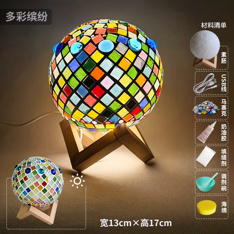 DIY Mosaic Table Lamp Craft Material Kit
