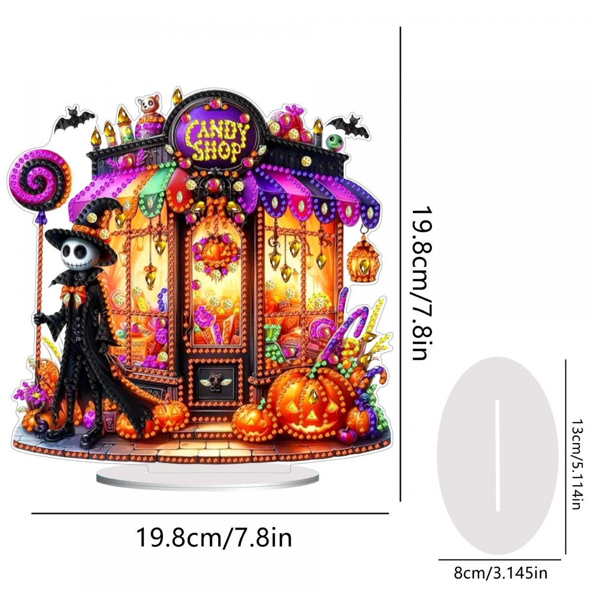 DIY Halloween Diamond Painting Acrylic Ornament Kit
