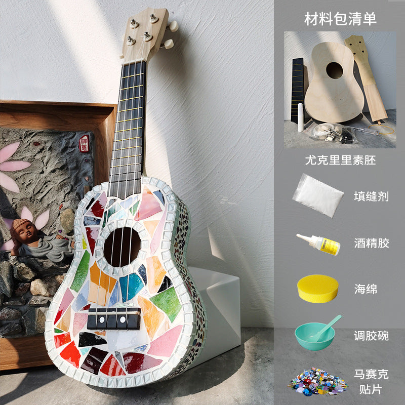 DIY Mosaic Ukulele Craft Material Kit