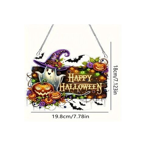 DIY Halloween Diamond Painting Acrylic Ornament Kit
