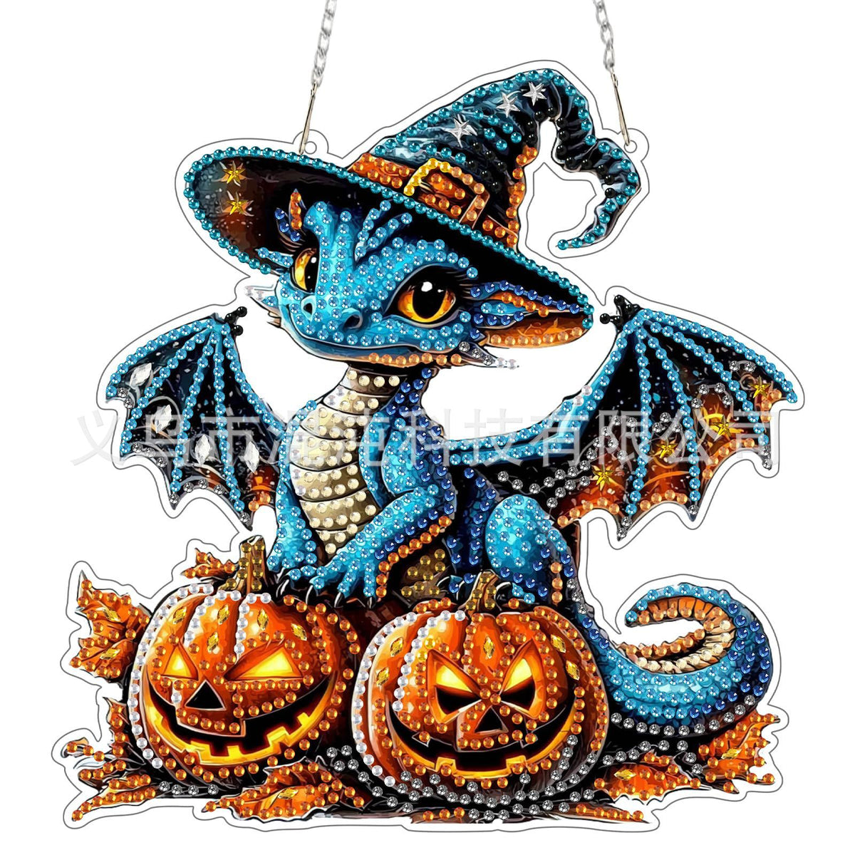 DIY Halloween Diamond Painting Acrylic Pendant Kit