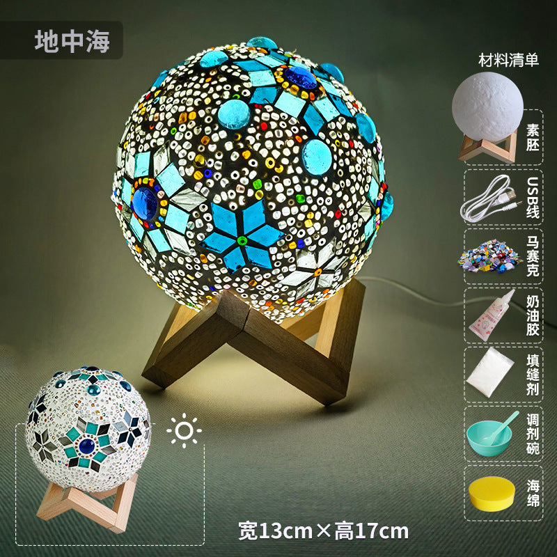 DIY Mosaic Table Lamp Craft Material Kit