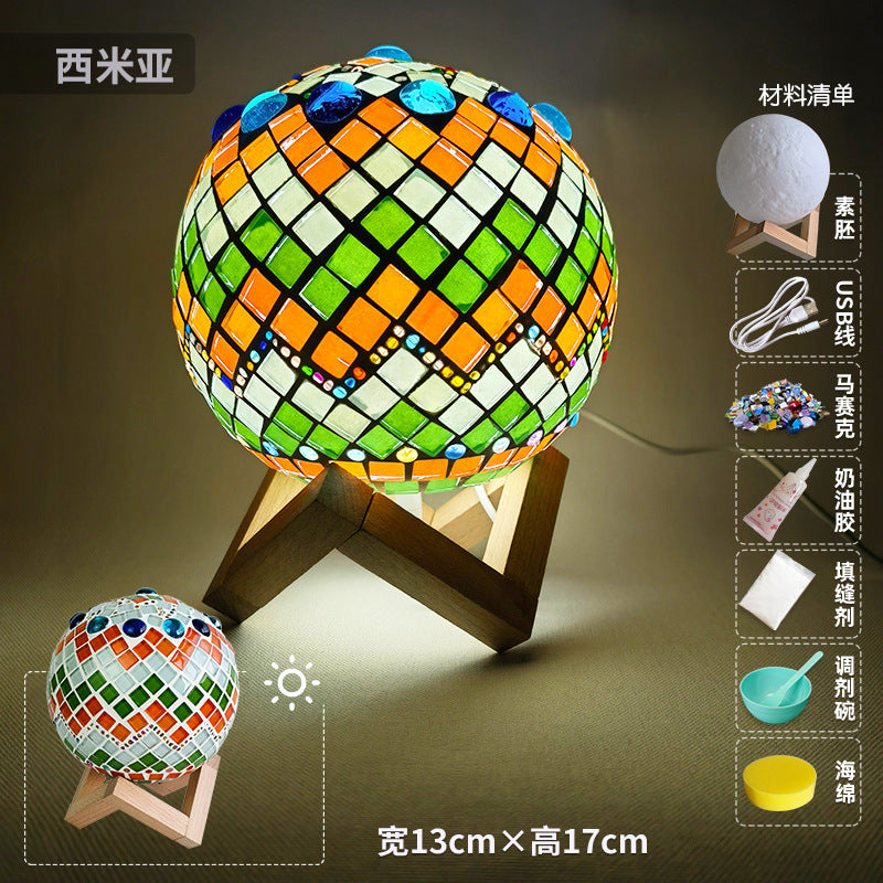 DIY Mosaic Table Lamp Craft Material Kit