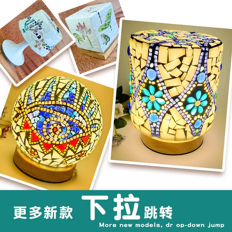 DIY Mosaic Table Lamp Craft Material Kit